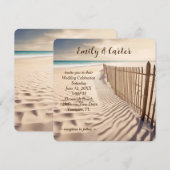 strand bruiloft hek kaart (Voorkant / Achterkant)