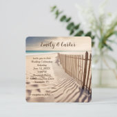 strand bruiloft hek kaart (Staand voorkant)