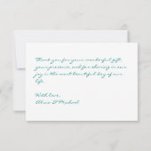 Strand bruiloft hibiscus tropische FOTO Dank u Bedankkaart (Achterkant)