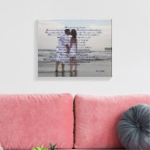 Strand bruiloft "Ik doe" Canvas Afdruk (Insitu (Woonkamer))