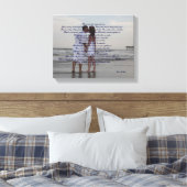 Strand bruiloft "Ik doe" Canvas Afdruk (Insitu (Slaapkamer))