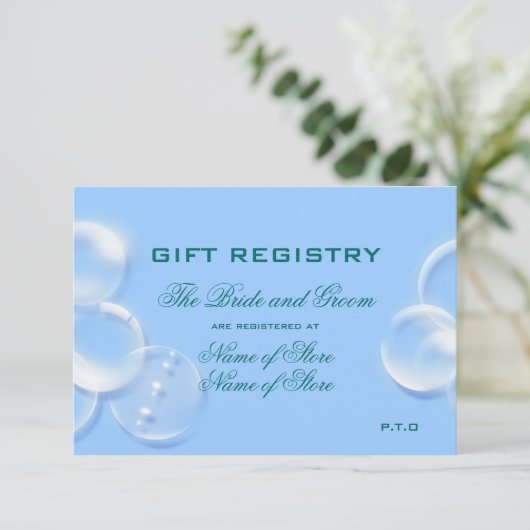 Strand bruiloft informatiekaartje (Staand voorkant)