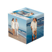 Strand Bruiloft Keepsake Photo Cube Kubus (Voorkant hoekig)