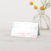 Strand bruiloft koraal palmbomen hout plaats kaart plaatskaartje (Achterkant)