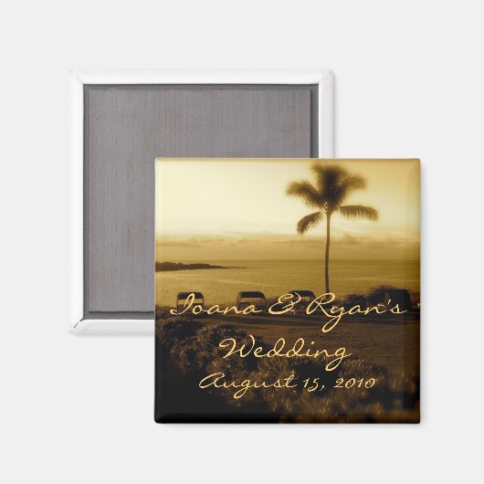 Strand bruiloft magneet (Voorkant / Achterkant)