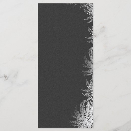 Strand bruiloft menu kaarten met krijtbord palmboo (Achterkant)