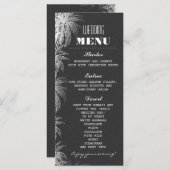 Strand bruiloft menu kaarten met krijtbord palmboo (Voorkant / Achterkant)