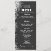 Strand bruiloft menu kaarten met krijtbord palmboo (Voorkant)