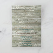 strand bruiloft met een elegant oceaancotten feestdagen kaart (Binnen)