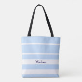 Strand bruiloft Moeder van bruidegom blauwe witte Tote Bag (Achterkant)