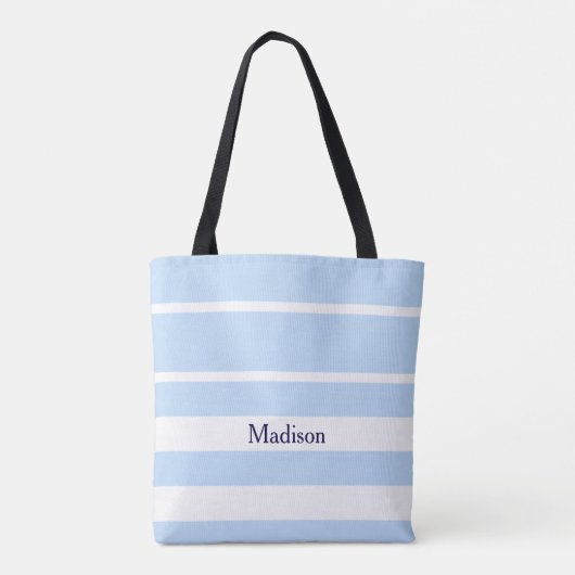 Strand bruiloft Moeder van bruidegom blauwe witte Tote Bag (Achterkant)