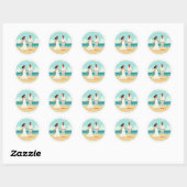Strand bruiloft moment Sticker (Vel)