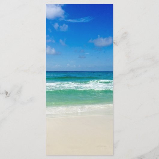 Strand bruiloft oceaan golven fotografie menu (Achterkant)