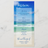 Strand bruiloft oceaan golven fotografie menu (Voorkant)