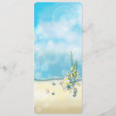 Strand Bruiloft Orde van Ceremonie Entourage Gem B Programmakaart (Achterkant)