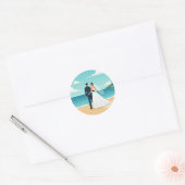 Strand bruiloft paar Sticker (Envelop)