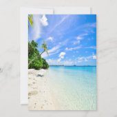Strand Bruiloft Palm Boat Save The Date (Achterkant)