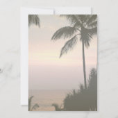 Strand Bruiloft Palms Zonsondergang  Ontvangst Kaart (Achterkant)