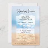 Strand Bruiloft Proefdiner Kaart (Voorkant)