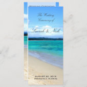 Strand bruiloft programma Sjabloon (Voorkant / Achterkant)