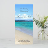 Strand bruiloft programma Sjabloon (Staand voorkant)