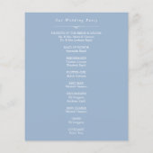 Strand bruiloft programma Waterverf zeepaardjes (Achterkant)