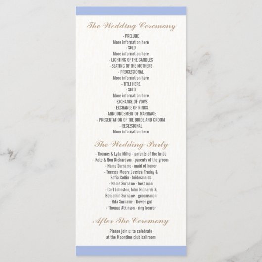 Strand bruiloft programma's met zeesterren paar (Achterkant)