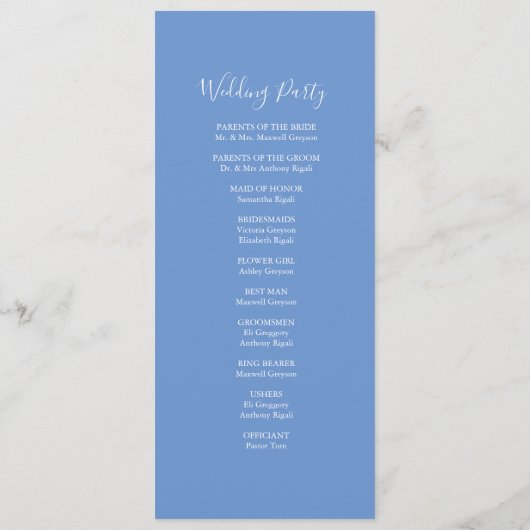 Strand bruiloft programma's Waterverf krab Kaart (Achterkant)