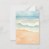 Strand bruiloft reactie RSVP Notitiekaartje (Achterkant)