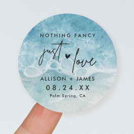 Strand Bruiloft Receptie Klassieke Ronde St Sticker