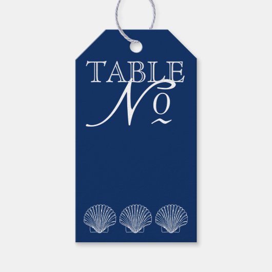 Strand Bruiloft Receptie Tafelnummer- Cadeaulabel (Voorkant)