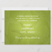 Strand Bruiloft Receptie Zeester Lime Groen Kaart (Achterkant)