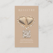 Strand bruiloft register en huwelijksreis fonds visitekaartje (Voorkant)