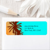 Strand bruiloft retour adreslabels etiket (Insitu)