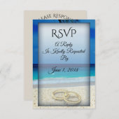 Strand Bruiloft Ringen RSVP Card (Voorkant / Achterkant)
