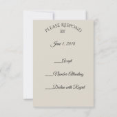Strand Bruiloft Ringen RSVP Card Kaartje (Achterkant)