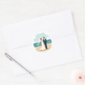 Strand bruiloft Romance Sticker (Envelop)