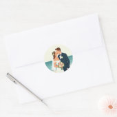 Strand bruiloft Romance Stickers (Envelop)