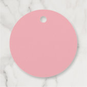 Strand Bruiloft Roze Blauw Flamingo Bedankjes Labels (Achterkant)