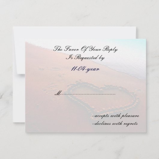 strand bruiloft RSVP (Achterkant)