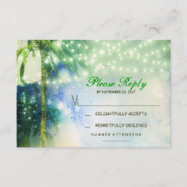 strand bruiloft RSVP kaart