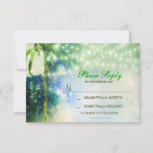 strand bruiloft RSVP kaart (Voorkant)