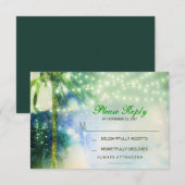 strand bruiloft RSVP kaart (Voorkant / Achterkant)