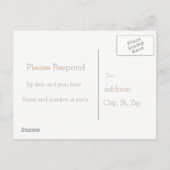 Strand bruiloft RSVP kaart (Achterkant)