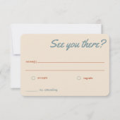 Strand Bruiloft RSVP kaarten (Voorkant)