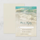  strand bruiloft RSVP kaarten Kaartje (Voorkant / Achterkant)