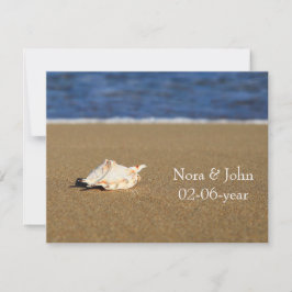 strand bruiloft RSVP Kaartje