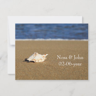 strand bruiloft RSVP Kaartje