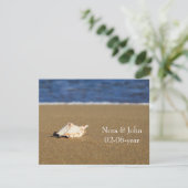 strand bruiloft RSVP Kaartje (Staand voorkant)