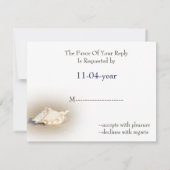 strand bruiloft RSVP Kaartje (Achterkant)